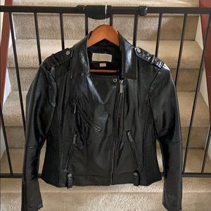 NWOT Cool 😎 Classy Michael Kors Patent Leather Moto Jacket